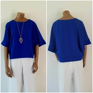 Size 12 Blue Belle Badgley Mischka Blouse NWT